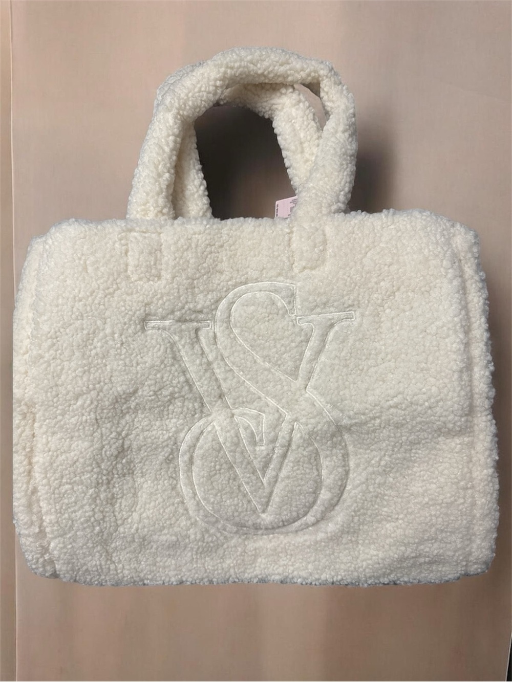 Victoria's Secret White Tote with Embossed VS Logo